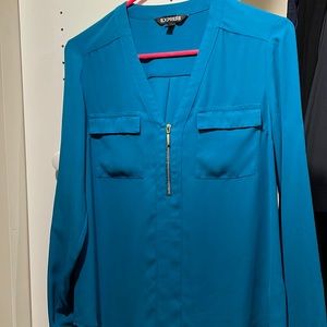 Express quarter zip blouse